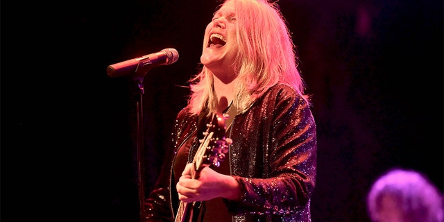 Singer Cathy Richardson of the Jefferson Starship performs onstage at The Canyon Club on April 6, 2018, in Agoura Hills, California.