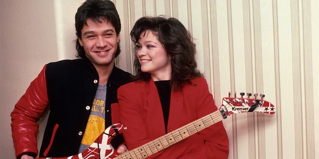 Musician Eddie Van Halen and his then-wife, actress Valerie Bertinelli.