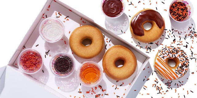 Dunkin' is also offering its take-home doughnut kit this Halloween season.