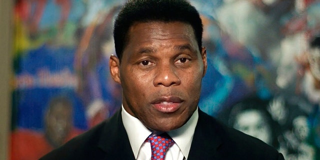 Herschel Walker speaks from Westlake, Texas, during the first night of the Republican National Convention, Aug. 24, 2020. (Committee on Arrangements for the 2020 Republican National Committee via AP)