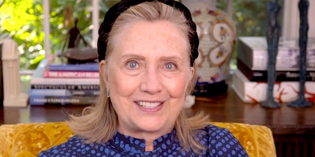 In this screengrab Former United States Secretary of State Hillary Clinton participates in Supercharge: Women All In, a virtual day of action hosted by Supermajority.