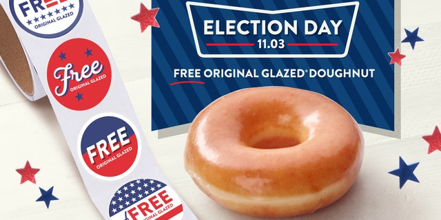 Anyone can get a free glazed doughnut this Election Day.