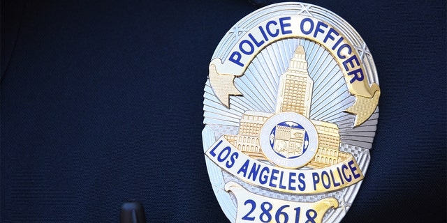 Close up of a Los Angeles Police Officer Badge.