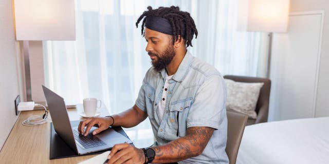 Day pass guests get a hotel room from 6 a.m. to 6 p.m. with Wi-Fi, desk space, a chair and lots of electrical outlets.