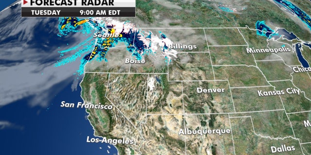 Several storm systems will be rain and mountain snow to the Pacific Northeast through midweek