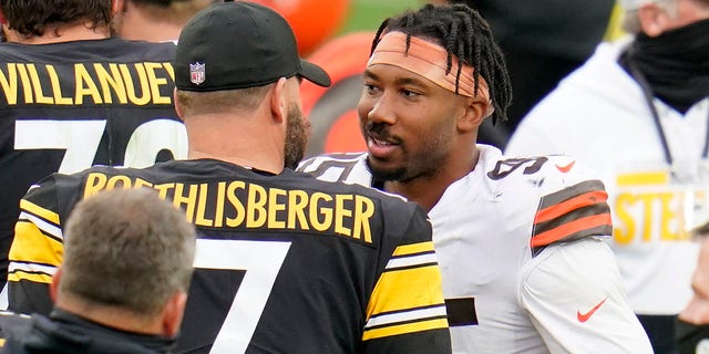 Myles Garrett records sack in first game against Steelers since helmet ...