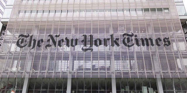 The New York Times building in New York City.