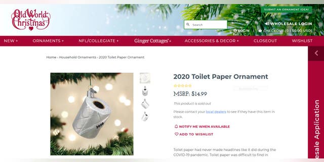 “Toilet paper had never made headlines like it did during the COVID-19 pandemic,” the TP ornament description reads.