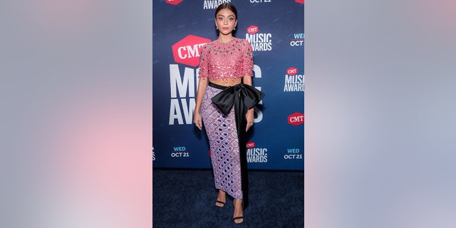 Sarah Hyland served as one of three hosts for the 2020 CMT Music Awards. (Photo by Rich Fury/CMT2020/Getty Images for CMT)