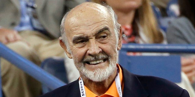 Actor Sean Connery attends an evening session at the U.S. Open tennis championships in New York September 5, 2013.\