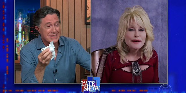 Stephen Colbert recently got emotional after hearing Dolly Parton sing on 'The Late Show.'