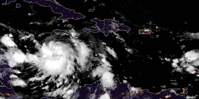 Tropical Storm Delta is gathering strength over the Caribbean Sea on Monday, Oct. 5, 2020.