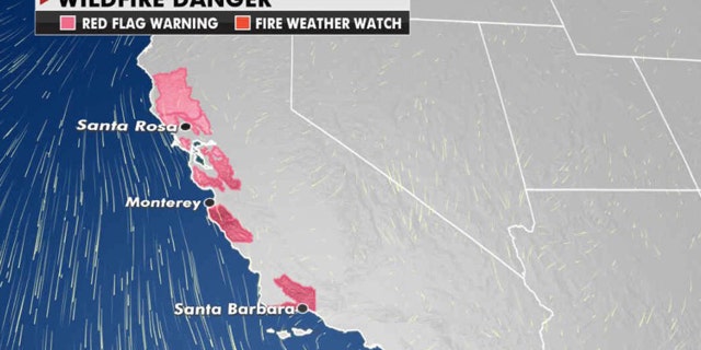 The greatest risk of wildfire danger for Oct. 1, 2020.
