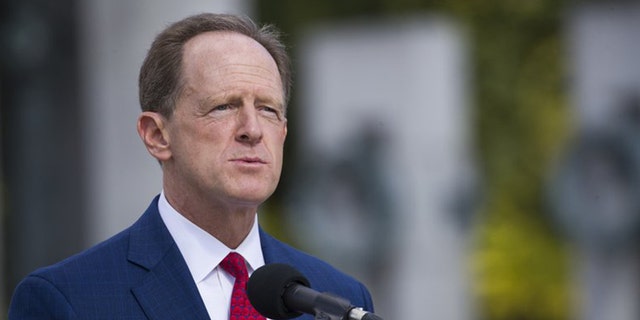 Sen. Pat Toomey, R-Pa., speaks during a ceremony Wednesday, Sept. 18, 2019, in Washington. Toomey will not seek re-election in 2022, he announced Monday morning. (AP Photo/Alex Brandon)