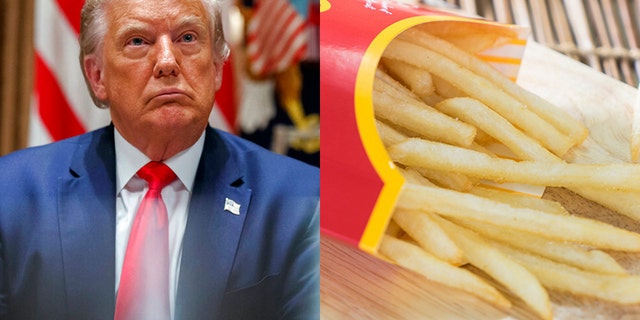 President Trump on Wednesday retweeted a link to a 2018 study that suggested a chemical used in McDonald's cooking oil could aid in the cultivation of hair follicle germs. (AP Photo/Alex Brandon; iStock)