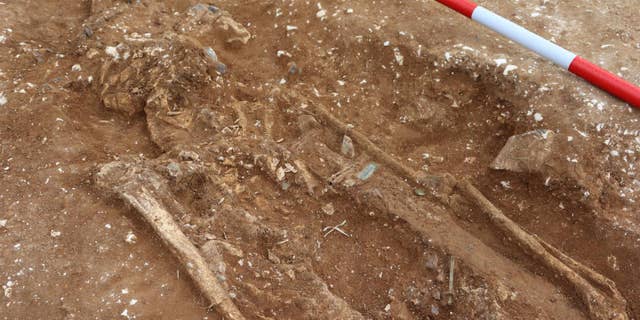 The remains of the Anglo-Saxon warlord.