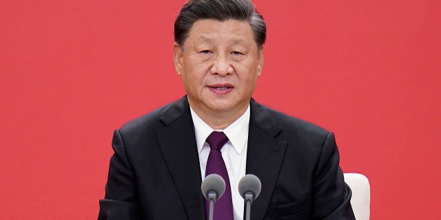 Chinese President Xi Jinping speaks during an event to commemorate the 40th anniversary of the establishment of the Shenzhen Special Economic Zone in Shenzhen in southern China, Oct. 14, 2020. (Zhang Ling/Xinhua via AP)