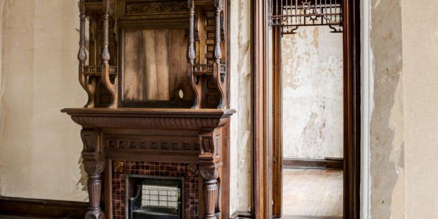 The castle retains many original details like ornate woodworking, lancet windows and stained glass. (Michael DeRosa / Michael DeRosa Exchange, LLC)
