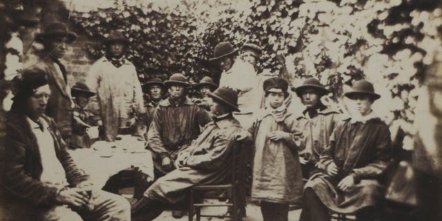 Images of nature, scenic buildings, and portraits of workers were all captured by a technique developed by the photographer in a "historically important" and "breath-taking" collection. (Credit: SWNS)