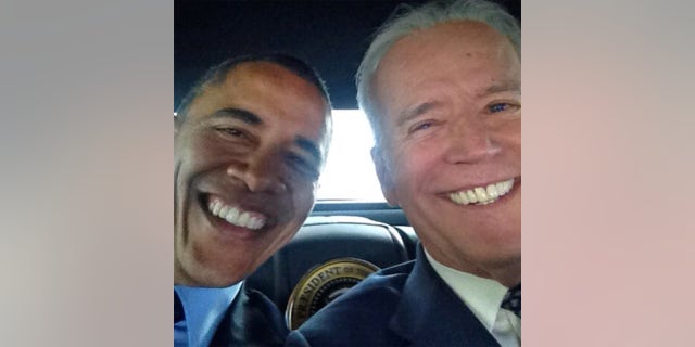 Obama and Biden selfie