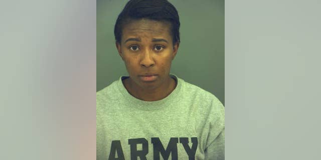 Army officer Clevy Muchette Nelson-Royster, 27, was being held in connection with an Army captain's death at Fort Bliss, Texas, authorities said. (El Paso Police)