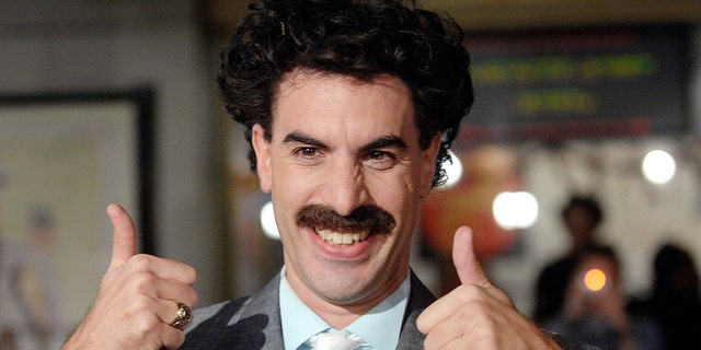 Actor Sacha Baron Cohen, who played the character Borat, arrives for the U.S. premiere of "Borat: Cultural Learnings of America for Make Benefit the Glorious Nation of Kazakhstan" at the Grauman's Chinese Theatre in Hollywood, Oct. 23, 2006. (REUTERS/Phil McCarten/File Photo)