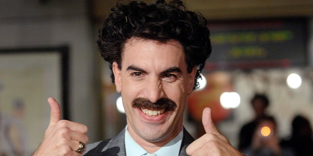 Actor Sacha Baron Cohen, who played the character Borat, arrives for the U.S. premiere of "Borat: Cultural Learnings of America for Make Benefit the Glorious Nation of Kazakhstan" at the Grauman's Chinese Theatre in Hollywood, Oct. 23, 2006. (REUTERS/Phil McCarten/File Photo)