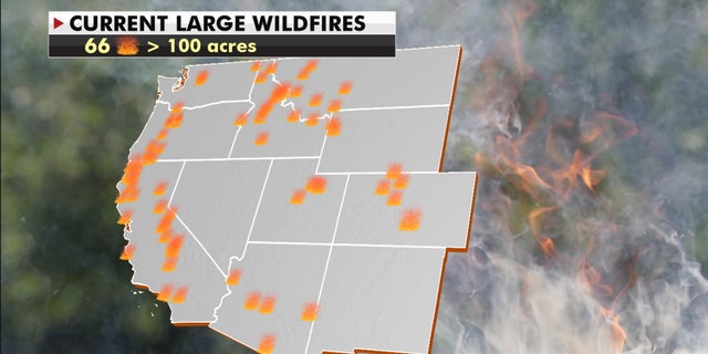 A look at the wildfires currently burning across the West.