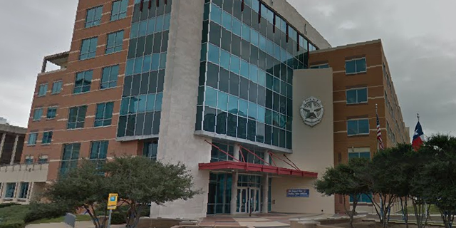 The exterior of the Dallas Police Department headquarters was vandalized Thursday night. (Google Maps)