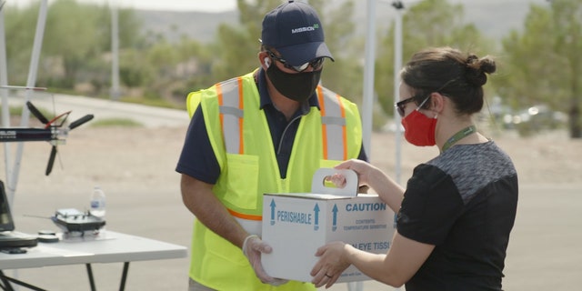 Nevada Donor Network and MissionGo conducted two tests that involved delivering corneas to a regional hospital and flying a research kidney 10.3 miles. 