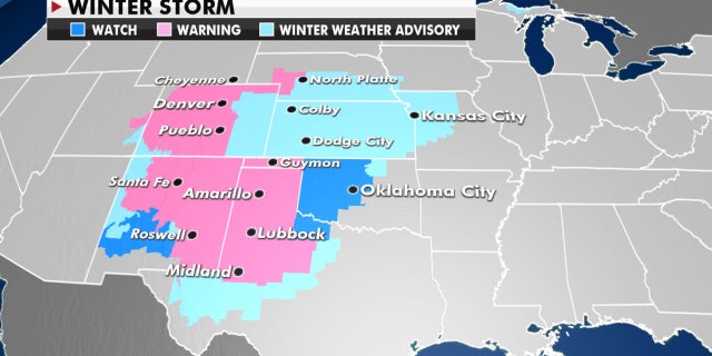 Winter storm watches, warnings, and advisories from the early-season winter storm.