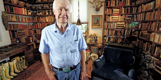 Forrest Fenn, seen here posing at his Santa Fe home, in 2014, had first devised the idea for a treasure hunt following his cancer diagnosis in the late 1980s.