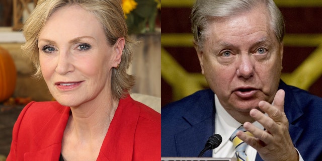 Jane Lynch criticized Sen. Lindsey Graham at the hearings for Amy Coney Barrett.