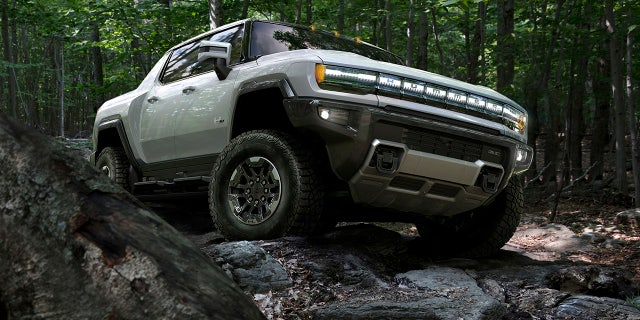 The GMC Hummer EV's three-motor powertrain is rated at 1,000 hp.