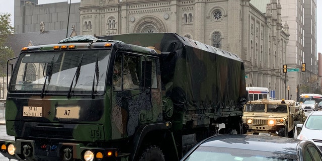 National guard arriving philly city hall