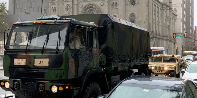 National guard arriving philly city hall