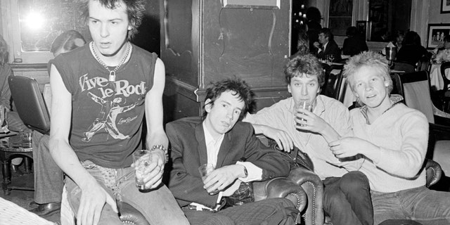 The Sex Pistols (l. to r.): Sid Vicious, Johnny Rotten, Steve Jones, and Paul Cook. (Reveille/Mirrorpix via Getty Images)