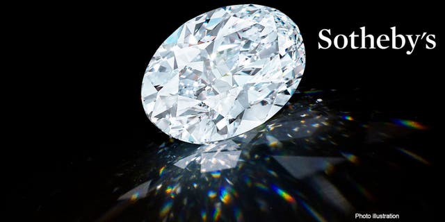The 102.39-carat D Color Flawless Oval Diamond. (Sotheby's)