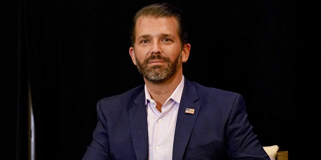Donald Trump Jr. celebrated the primary defeat of Rep. Liz Cheney, R-Wyo., on Twitter. (Photo by Lokman Vural Elibol/Anadolu Agency via Getty Images)