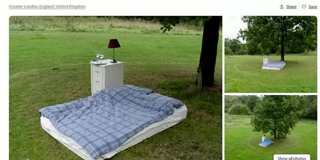 Pals Rhys Simmons, Jamie Kamaz and Hitchin recently created the "world's worst Airbnb," pictured.