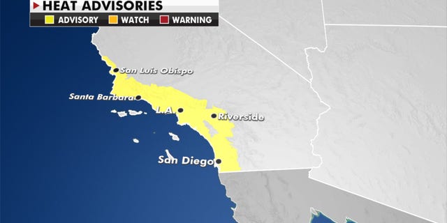 California faces 'critical' wildfire risk as heat wave builds, winds may 'hamper' containment efforts 4 Heat advisories stretch through Southern California on Wednesday, Oct. 14, 2020.