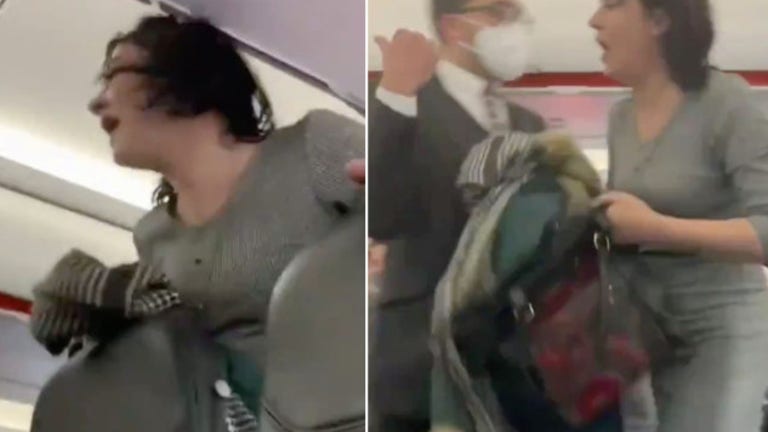 ‘Everybody dies!’: Maskless woman booted from plane coughs on passengers