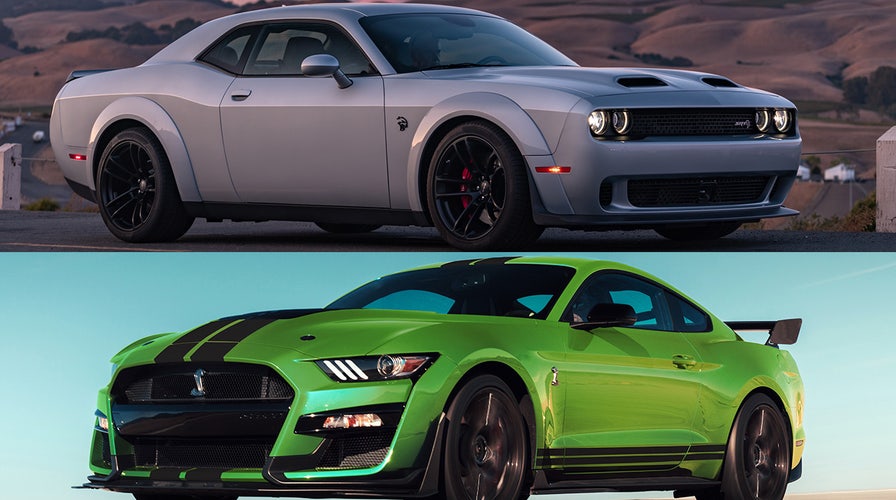 Dodge Challenger gaining on Ford Mustang in American sports car