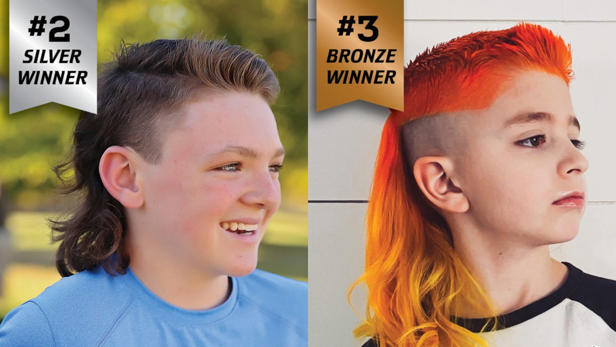 Second-place winner Noah, 12, from Illinois (left), and third-place winner Jude, 7, from Colorado (right), will each receive smaller bundles of cash and some swag, too.