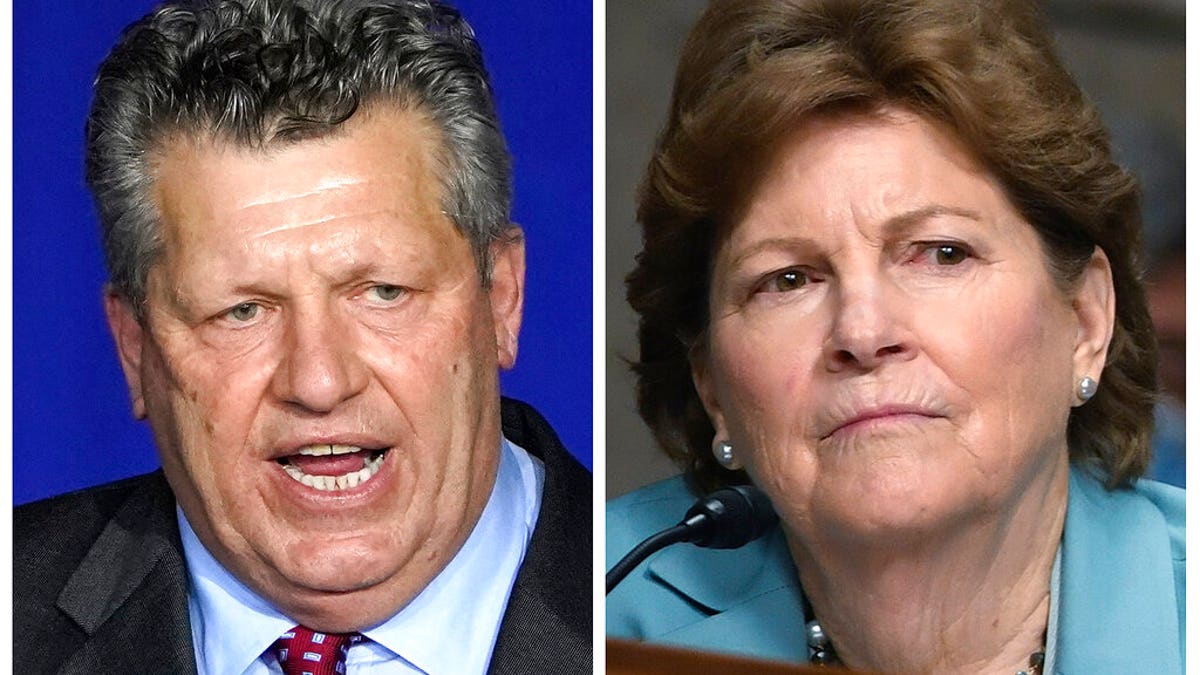 FILE - This photo combo shows Republican Bryant "Corky" Messner, left, and incumbent U.S. Sen. Jeanne Shaheen, D-NH, right, New Hampshire candidates for the U.S. Senate in the Nov. 3 general election. (AP Photos, File)