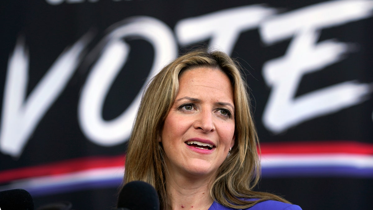 Michigan Secretary of State Jocelyn Benson speaks in Detroit on Sept. 24, 2020. (Associated Press)