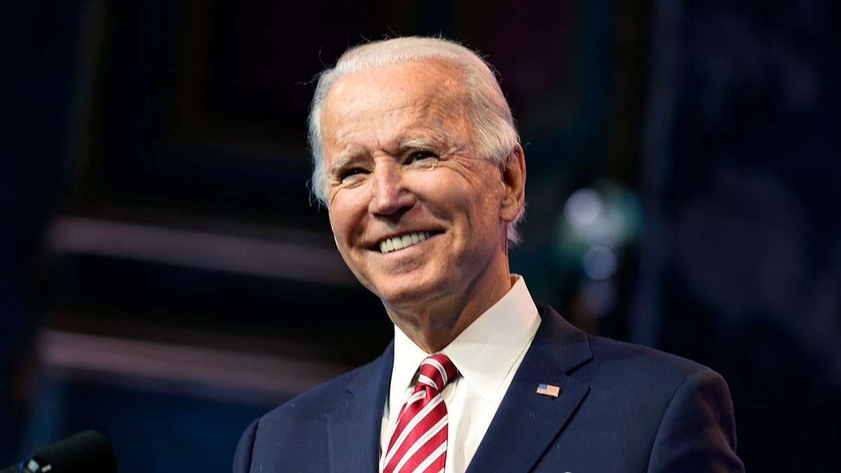 President-elect Joe Biden speaks Monday, Nov. 16, 2020, in Wilmington, Del. (Associated Press)