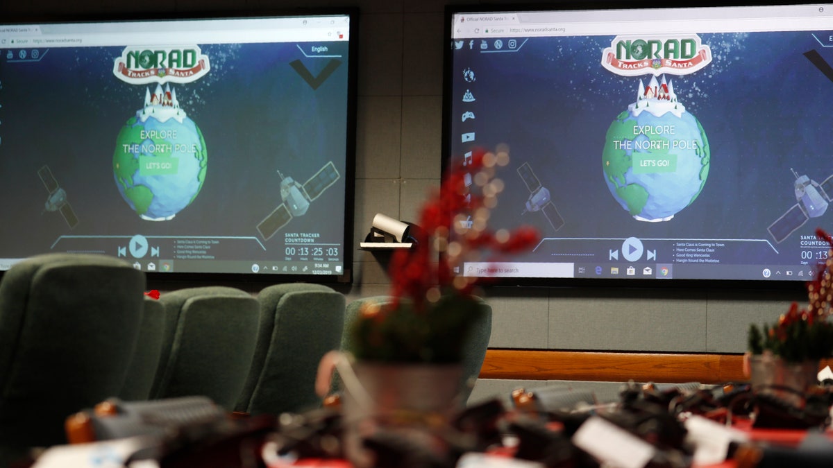 NORAD Santa Tracker screens