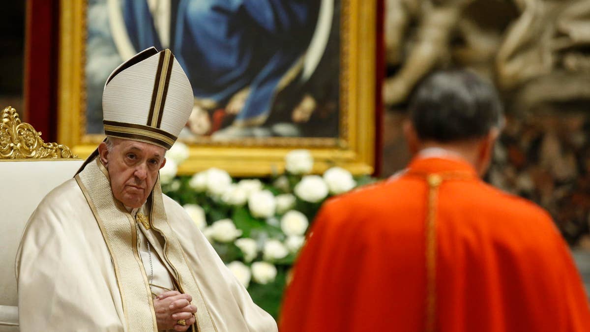 The pope at St. Peter's Basilica