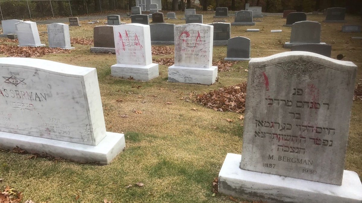Jewish headstones were found desecrated with "MAGA" inside a Grand Rapids, Mich., Jewish cemetery.